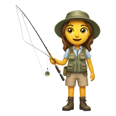 Girl fly fishing  sticker