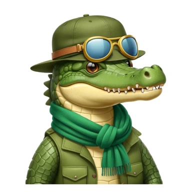 Cocodrilo con duermo de avión sticker