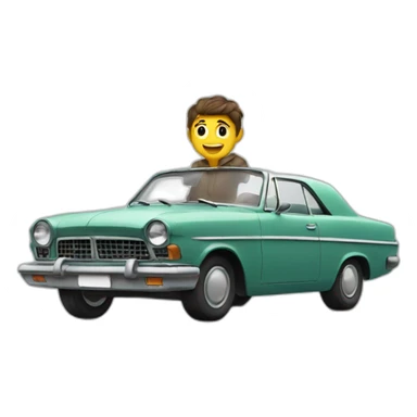 Homme sur voiture sticker