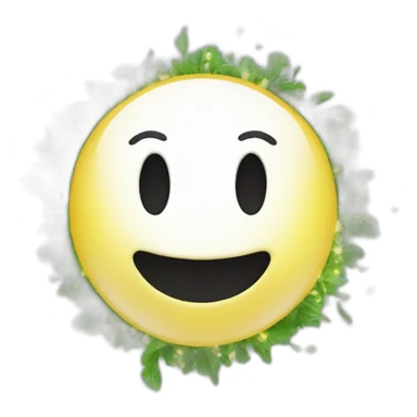 Smiley face with halo sticker