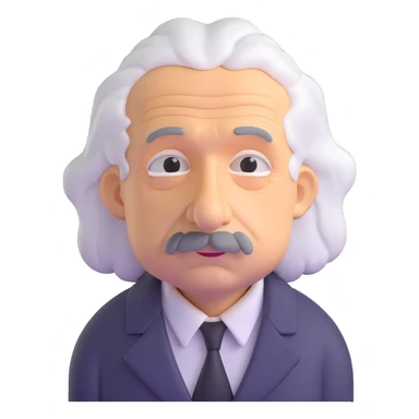 Albert Einstein with a sad expression sticker