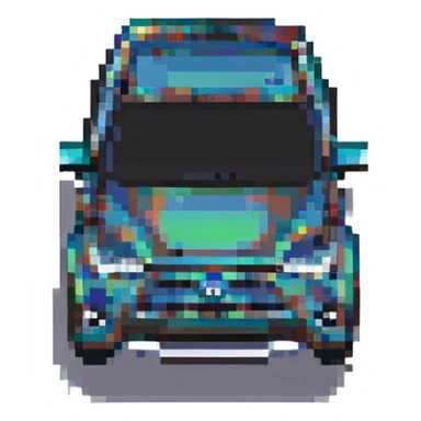 Toyota RAV4, pixel art style, three-quarters view sticker