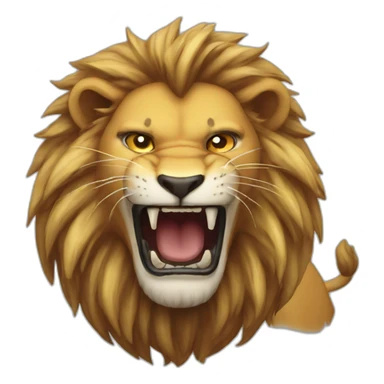 Lion rage sticker