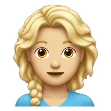 un anglais pâle avec des cheveux blond et des yeux bleu sticker