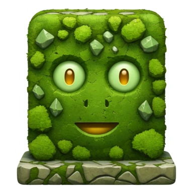 sculpture with moss sticker