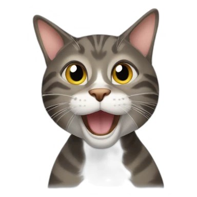 Goofy ahh clicking cat sticker