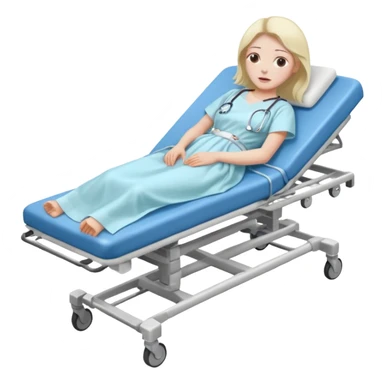 woman on stretcher sticker