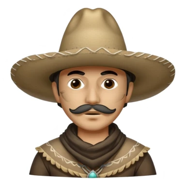 a bandito with smoke covering him sticker