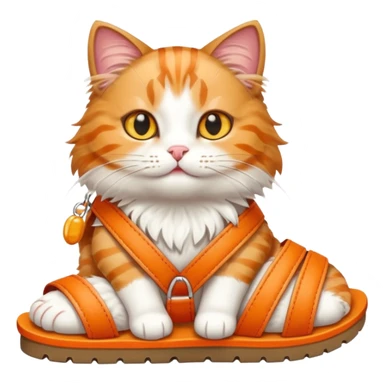 Gato con chancla sticker