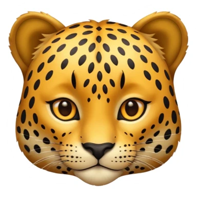 Leopard face with brown eyes 🐆  sticker