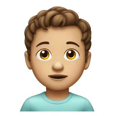 Blown eyed brown haired baby sticker