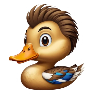 Um pato com um cabelo Channel sticker