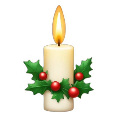 christmas candle sticker