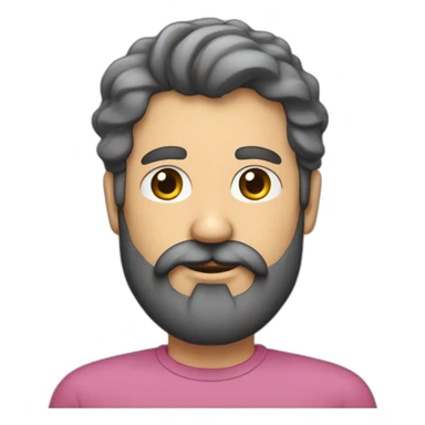 HOMBRE DE CABELLO LARGO CON BARBA MUY LARGA Y BIGOTE VESTIDO DE ROSA sticker