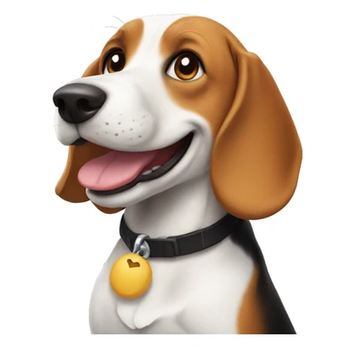 Beagle smiling sticker