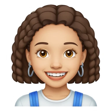 Lightskin girl with braces sticker