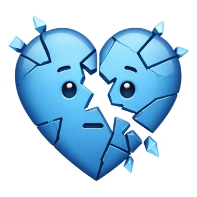 Así: 💔 pero que sea azul sticker