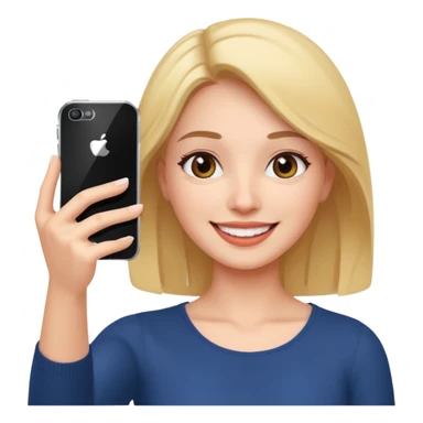 female taking selfie sticker