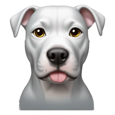 Silver pitbull female sticker