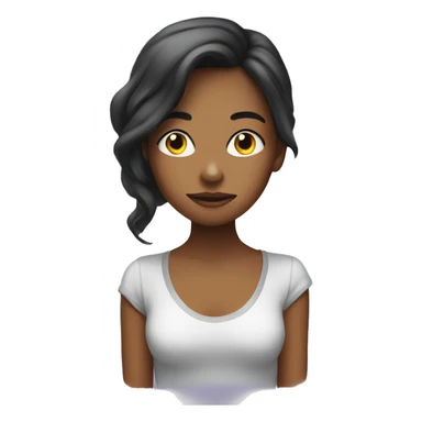 The girl is looking in the mirror sticker