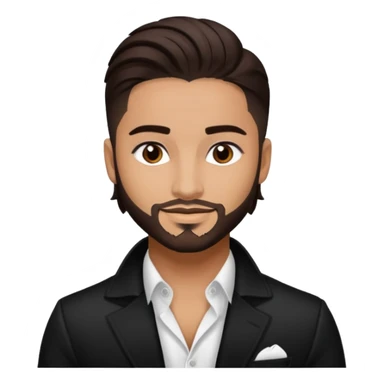 Maluma with dark brown hair sticker