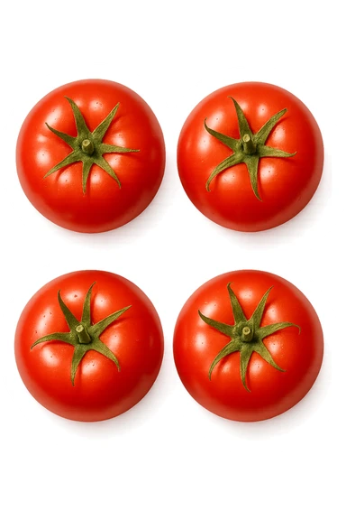 pomodoro visti dall'alto iperrealistiche 4k sticker
