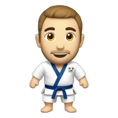 Judoka qui fait un étranglement sticker