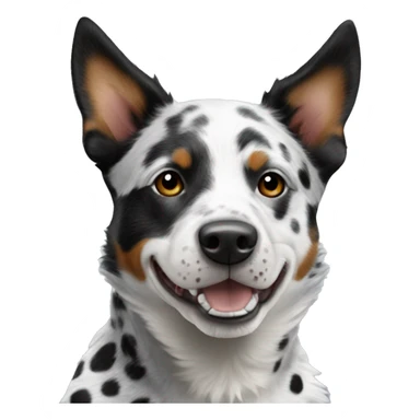 Black and white spotted Australian cattle dog sticker