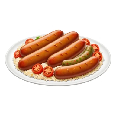 emoji of Rougail saucisse meal. Typical Reunion island meal sticker