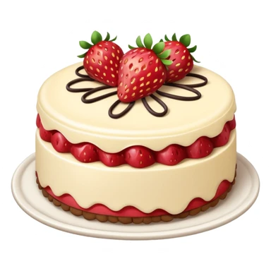 Strawberry cheesecake with chocolate curls sticker