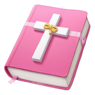 Pink bible with a white bow sticker