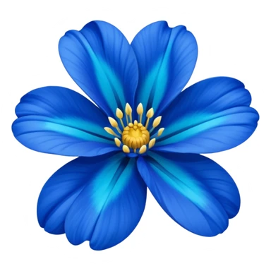 royal blue flower with cyan center sticker
