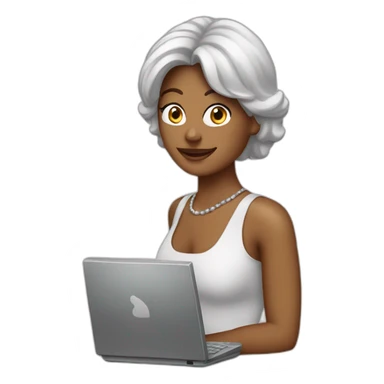 woman-earney-money-whit-computer sticker