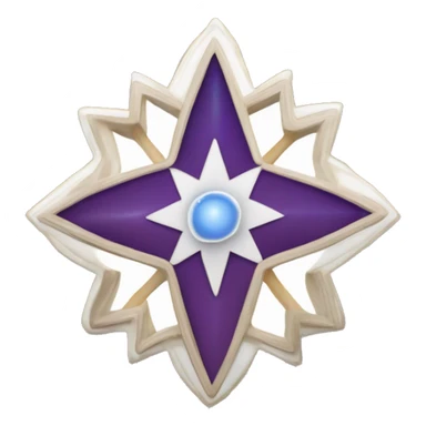create an emoji that represents the Bahá'í Faith, similar to the religious symbols for Christianity (✝️), Judaism (✡️), and Islam (☪️). The Bahá'í symbol should feature a nine-pointed star, which is a key symbol in the Bahá'í Faith sticker