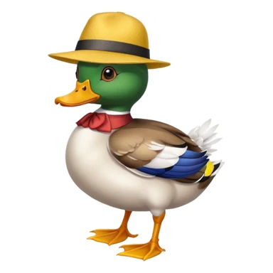 duck wearing a hat sticker