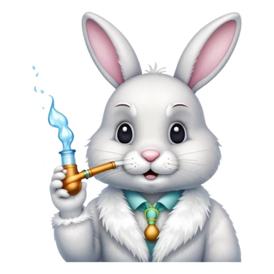 Easter bunny smoking a water pipe sticker