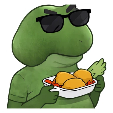 Black person eating chicken  sticker