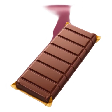 chocolate bar in burgundy paper sticker