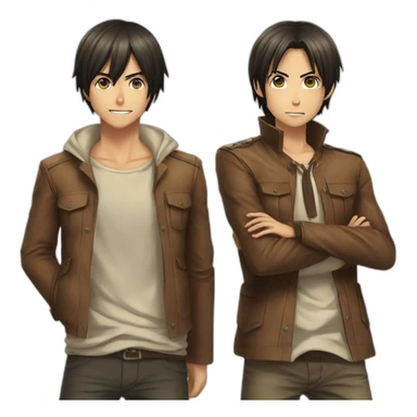 eren-yeager-and-mikasa-ackermen sticker