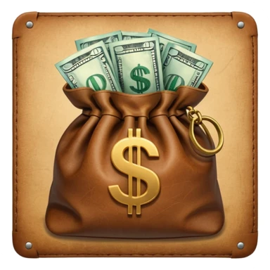 bag with a dollar sign sticker