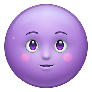 realistic lilac moon sticker