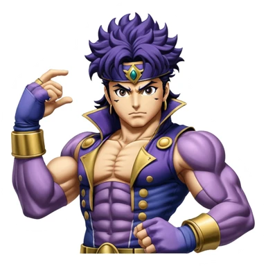Star platinum from Jojos Bizarre Adventure in format 16x16 sticker