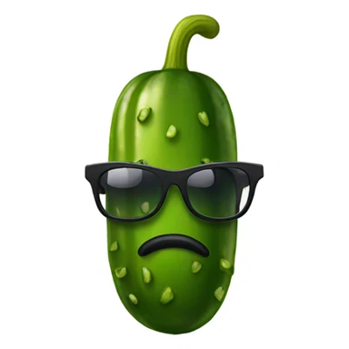 Pickle with sunglasses  sticker