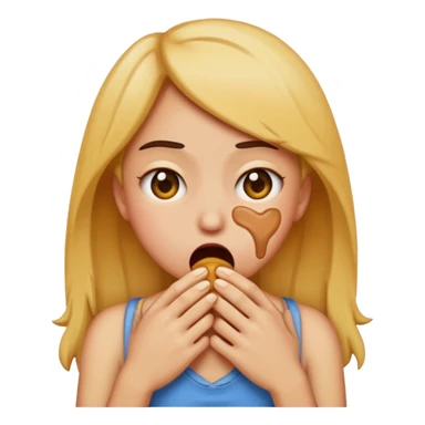 emoji choking herself  sticker