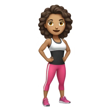 Latina working out sticker