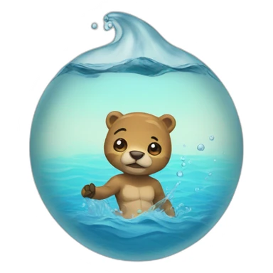 A horsd on water sticker