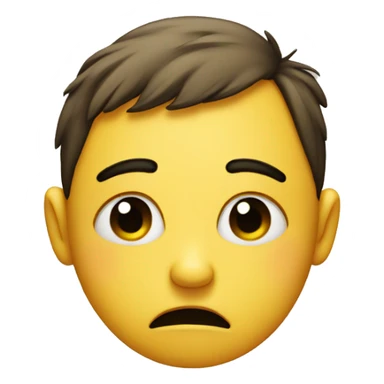 Sad face with one tear drop  sticker