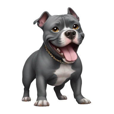 Dark Grey American bully dancing sticker