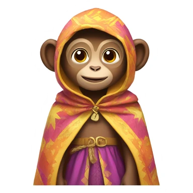 girl monkey wearing a cape sticker