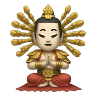 thousand-armed Kannon sticker